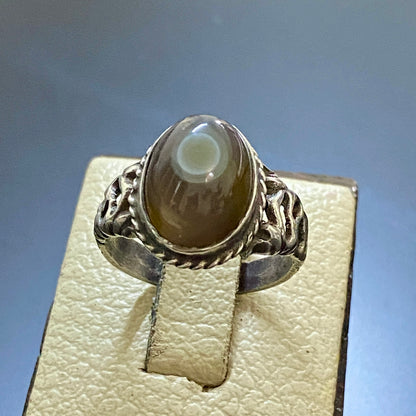 middle eastern vintage natural yemeni sulaimani agate aqeeq sterking silver mens ring 925k