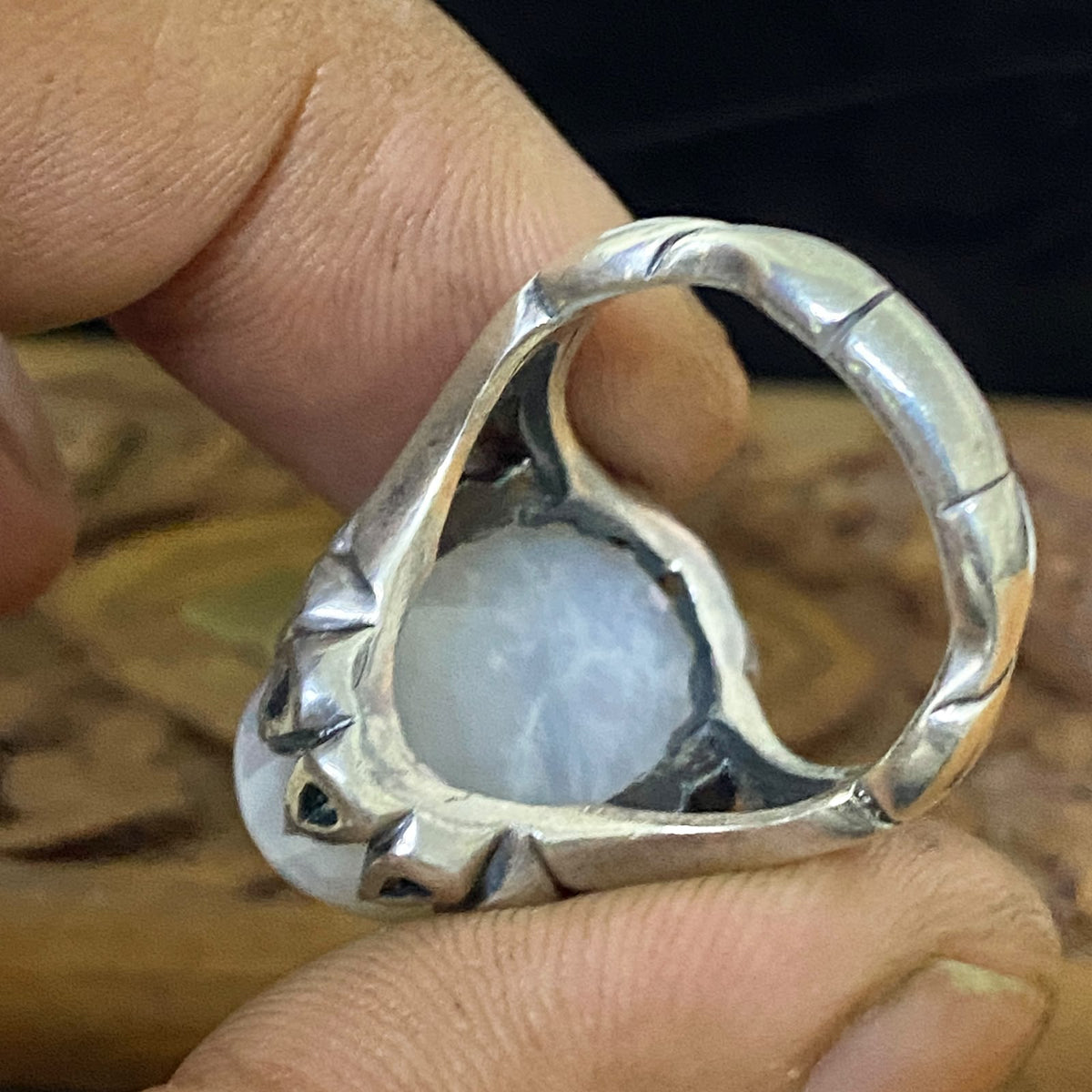 Natural Yemeni Baqrani Aqeeq Ring Handcrafted Black And White Jaz Agate 925 Sterling Silver Gemstone Jewelry For Men