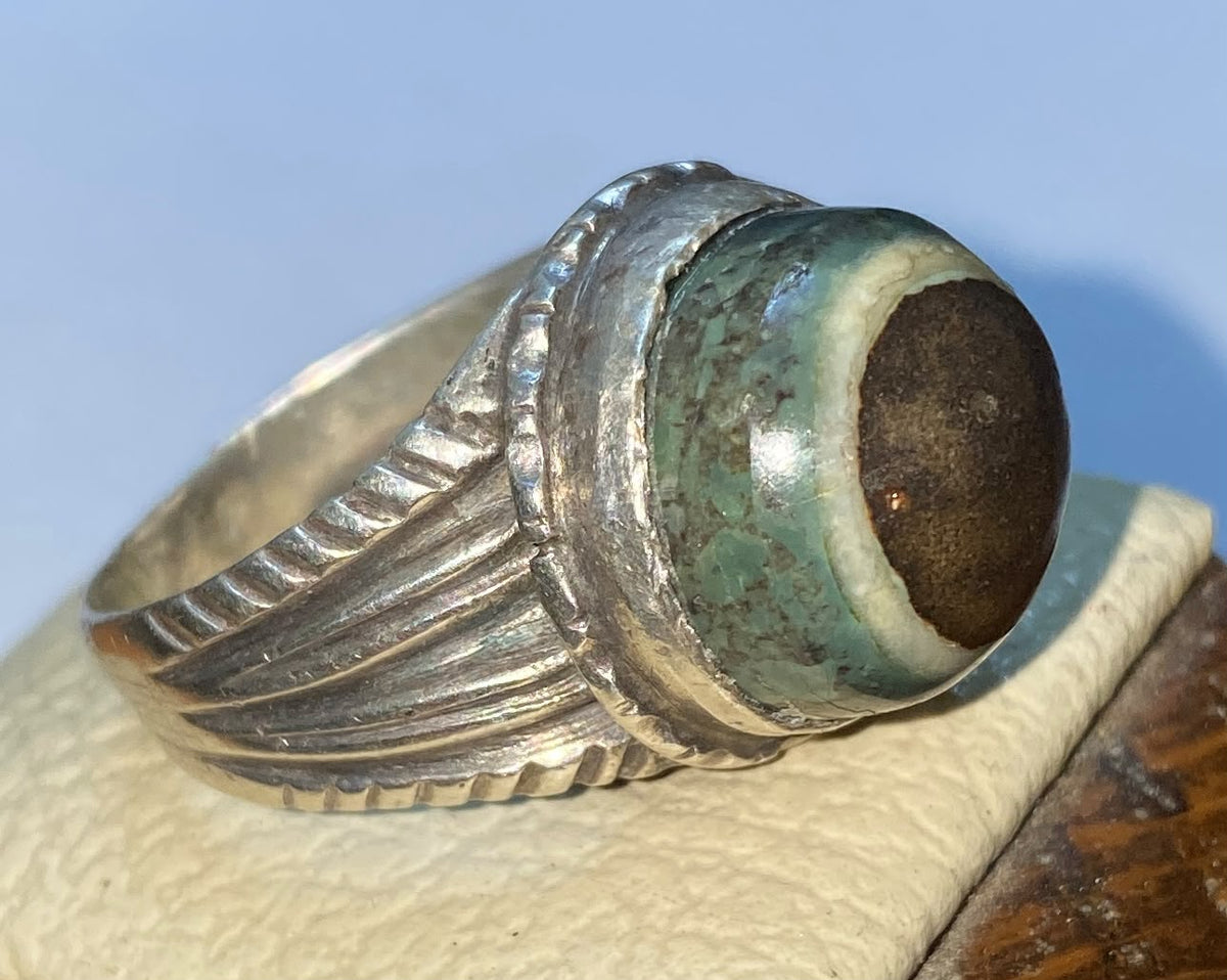 vintage Yemeni Agate Aqeeq Mens Ring 925 Sterling Silver Natural middle eastern jewelry