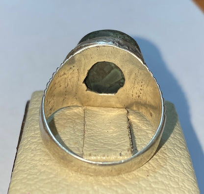 vintage Yemeni Agate Aqeeq Mens Ring 925 Sterling Silver Natural middle eastern jewelry