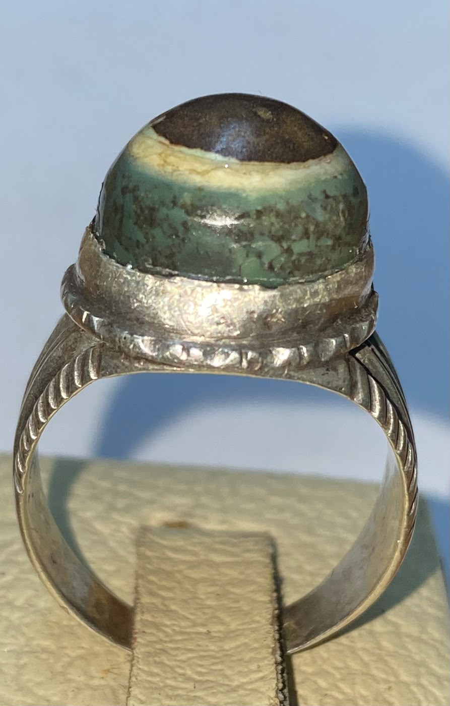 vintage Yemeni Agate Aqeeq Mens Ring 925 Sterling Silver Natural middle eastern jewelry