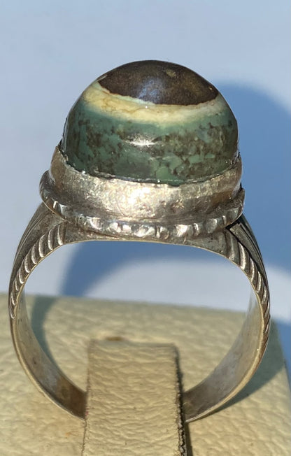 vintage Yemeni Agate Aqeeq Mens Ring 925 Sterling Silver Natural middle eastern jewelry