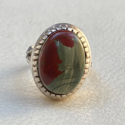 Natural Yemeni Blood Red Agate Mens Ring | 925 Sterling Silver Gemstone