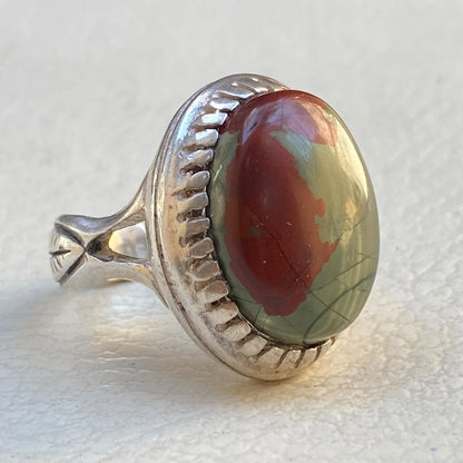 Natural Yemeni Blood Red Agate Mens Ring | 925 Sterling Silver Gemstone