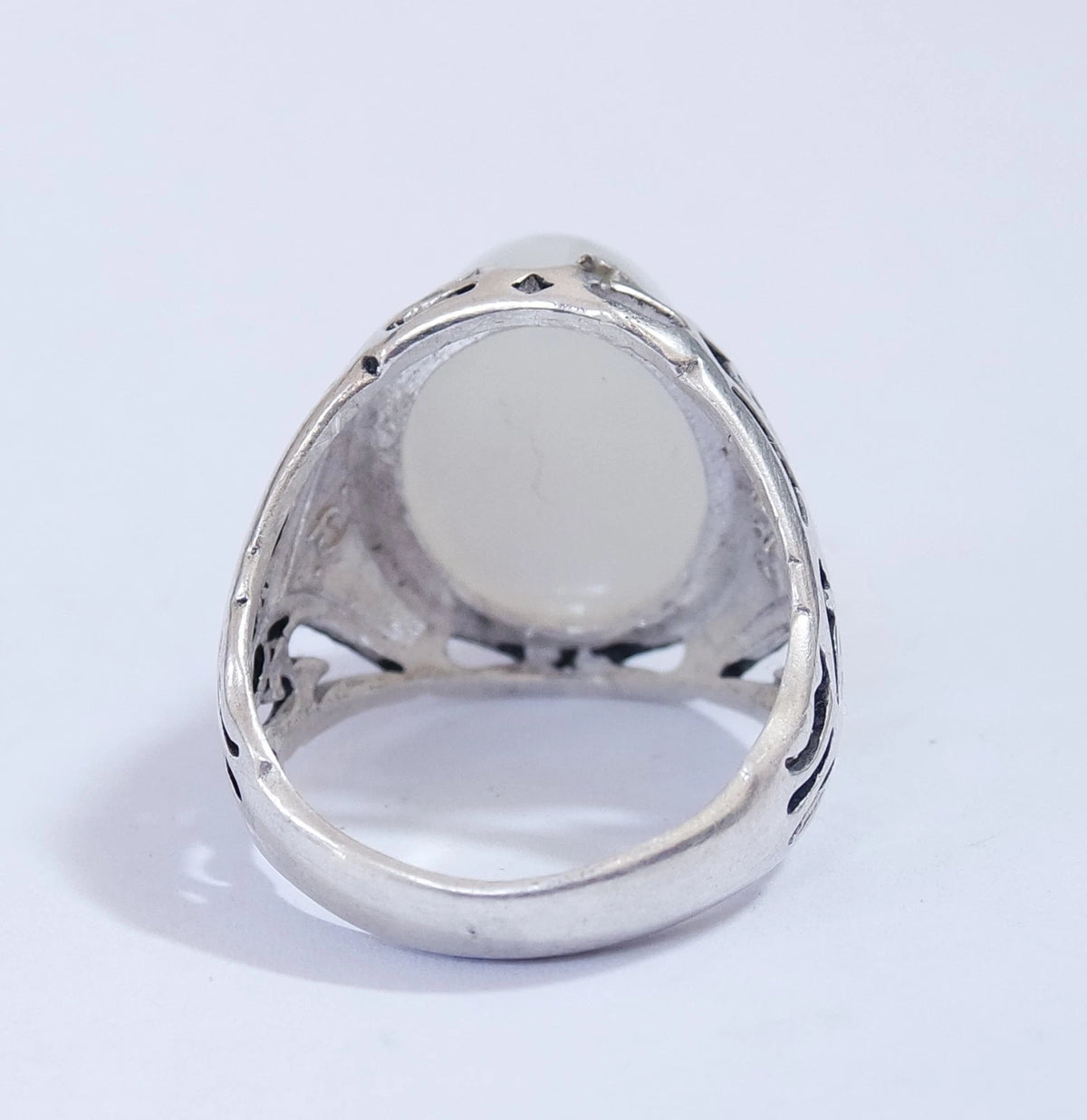 Natural Yemeni Moonstone 925 Sterling Silver Men's Ring Handcrafted Sizes 5-16